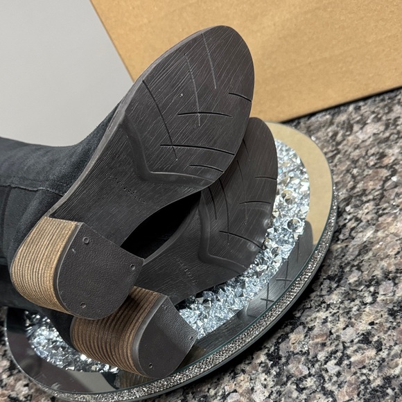 Lucky Brand Bonnay Black Suede tall Knee-High Boots NWT 5 - Picture 10 of 16